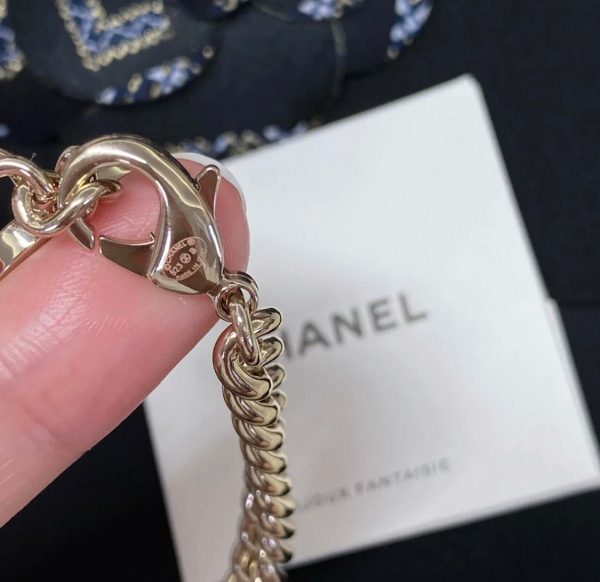 18K CC Rhinestone Star Chain Necklace - 图片 10