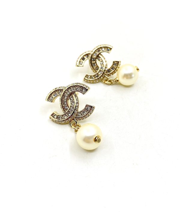 18K CC Pearls Earrings - 图片 2