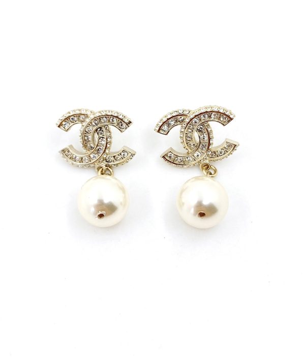 18K CC Pearls Earrings - 图片 3