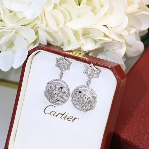 18k Panthère Head Earrings - 图片 9
