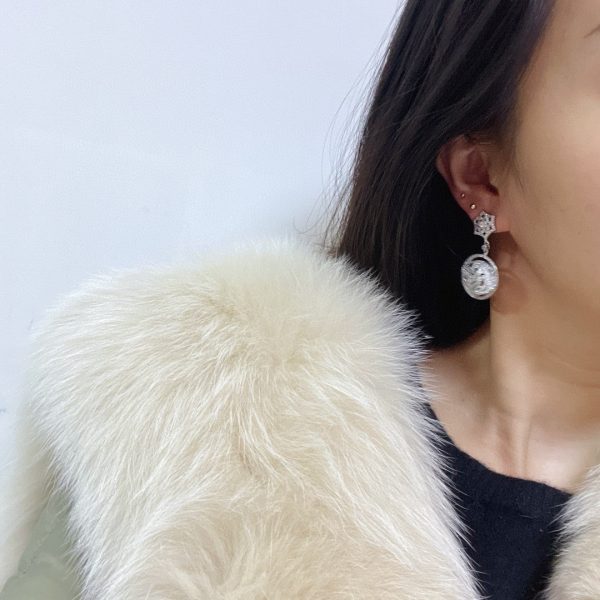 18k Panthère Head Earrings - 图片 2