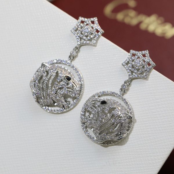 18k Panthère Head Earrings - 图片 5