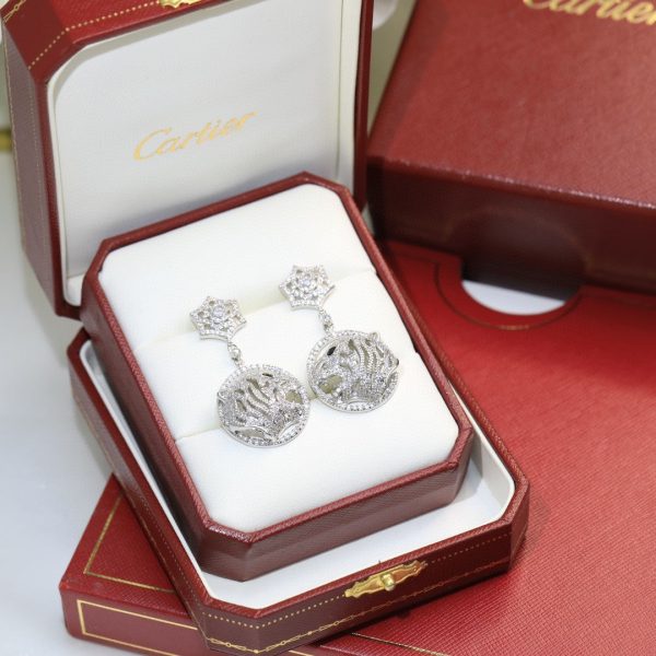 18k Panthère Head Earrings - 图片 6