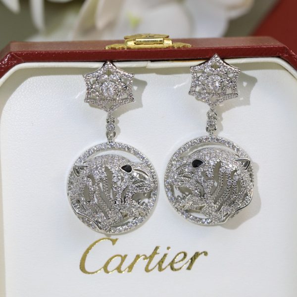 18k Panthère Head Earrings