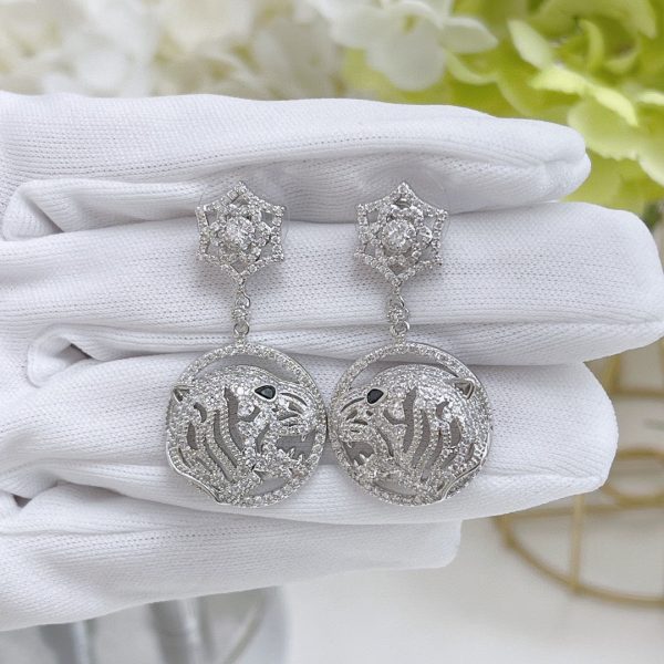 18k Panthère Head Earrings - 图片 8