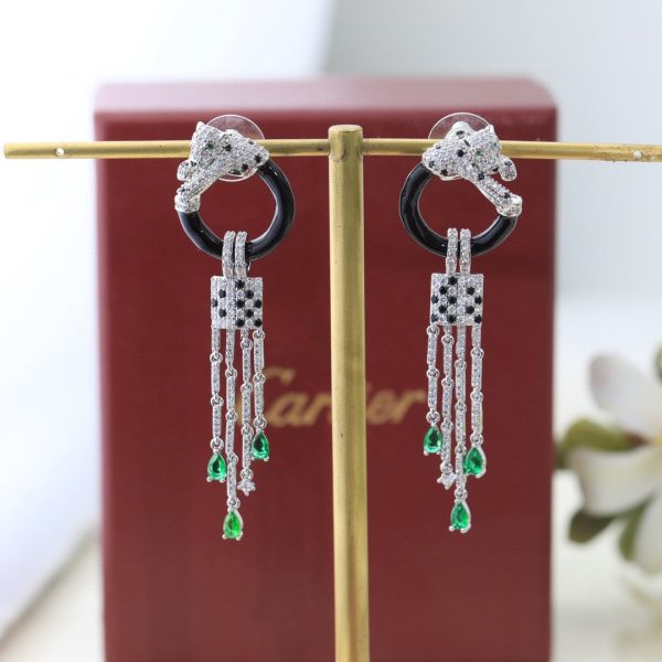 18K Panthère De Earrings - 图片 2