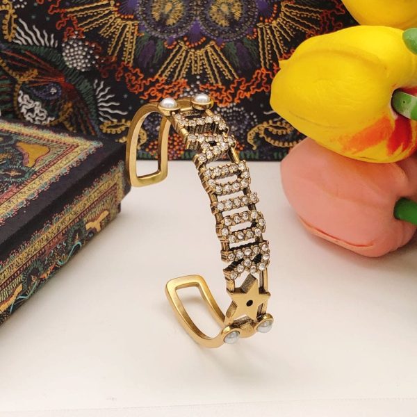 18K CD J’adior Open Cuff Crystals Bracelet - Image 8