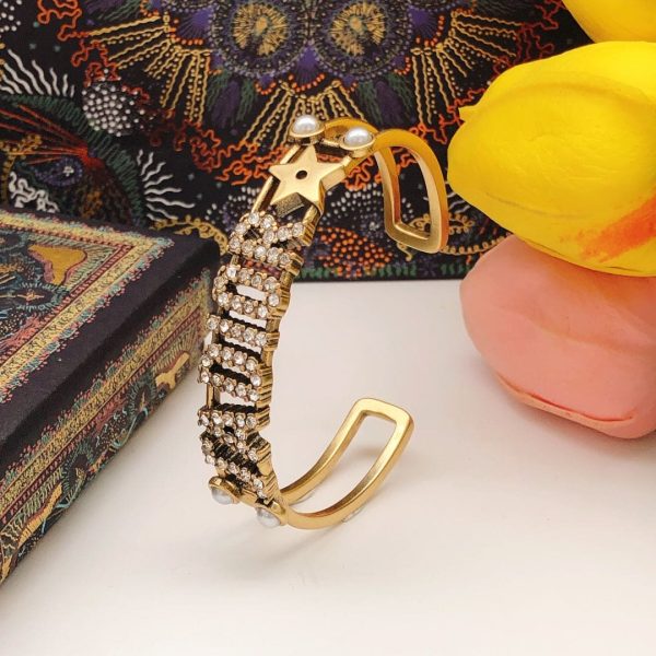 18K CD J’adior Open Cuff Crystals Bracelet - Image 9