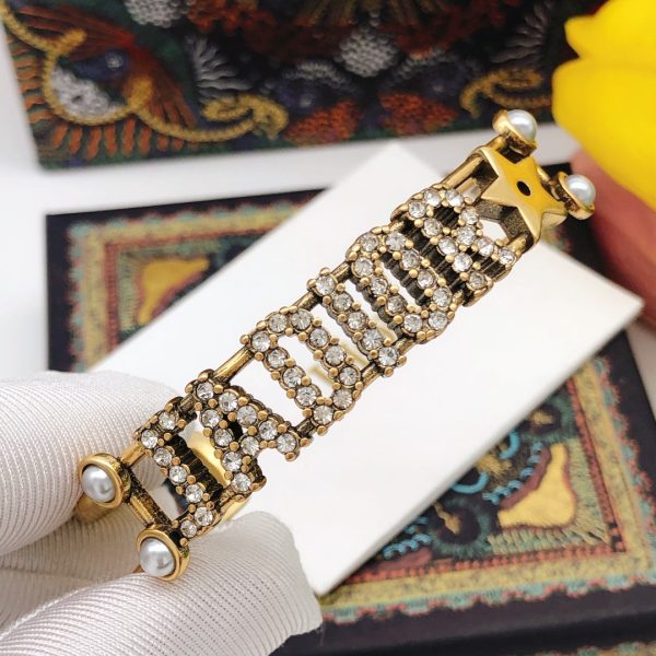 18K CD J’adior Open Cuff Crystals Bracelet - Image 4