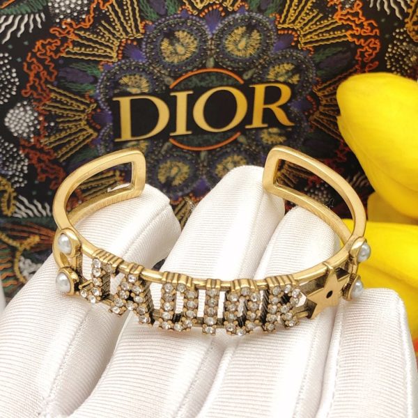 18K CD J’adior Open Cuff Crystals Bracelet - Image 7