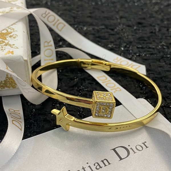 18K CD Star Open Cuff Bracelet - 图片 6