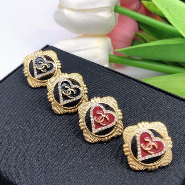 18K CC Heart Vintage Earrings - 图片 9