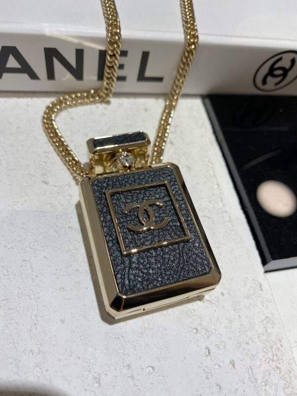 18K CC No.5 Perfume Pendant Vintage Necklace - 图片 6