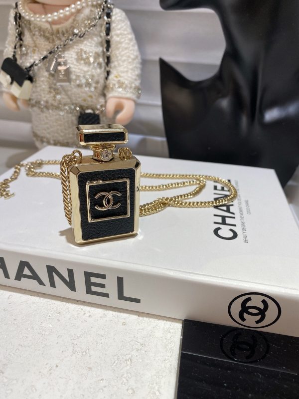 18K CC No.5 Perfume Pendant Vintage Necklace - 图片 2