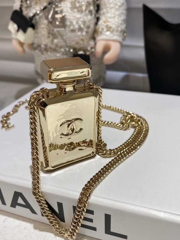 18K CC No.5 Perfume Pendant Vintage Necklace - 图片 3