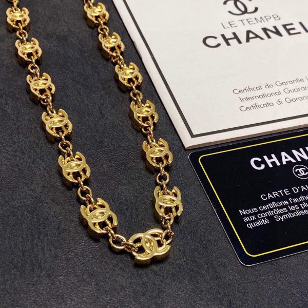 18K Multiple CC Choker Chain Necklace - 图片 7