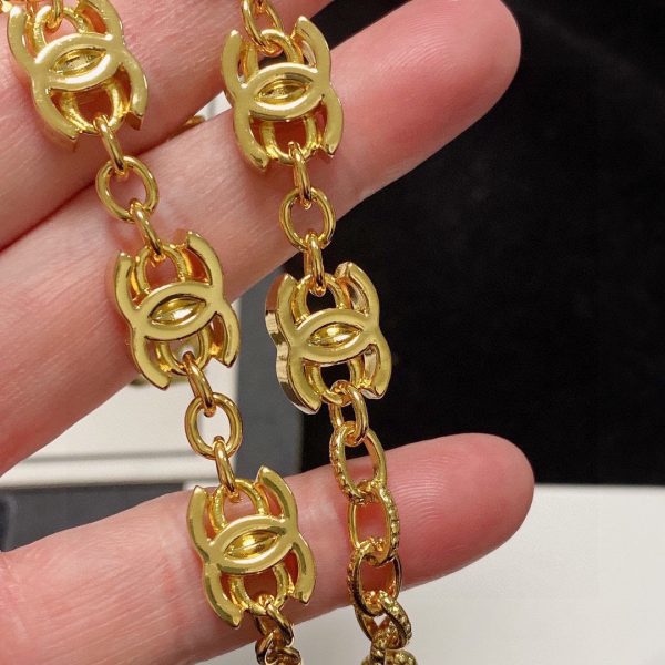 18K Multiple CC Choker Chain Necklace - 图片 9