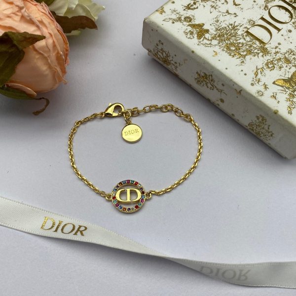 18K Petit CD Multicolor Crystals Bracelet - 图片 5