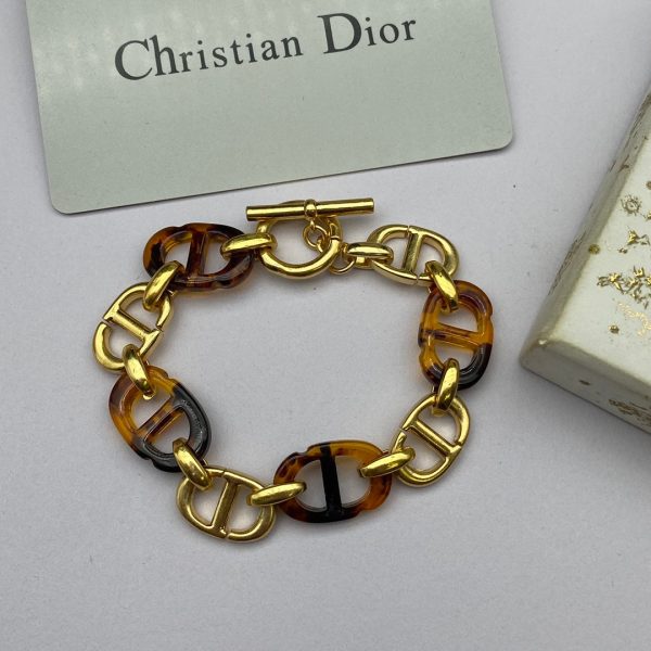 18K CD Navy Resin Bracelet - 图片 4