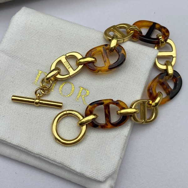 18K CD Navy Resin Bracelet - 图片 10