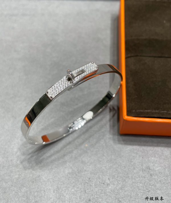18K Kelly Small Model Diamond H Bracelet - 图片 3
