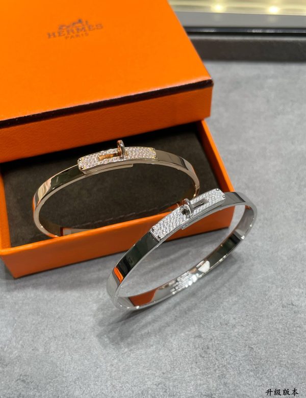18K Kelly Small Model Diamond H Bracelet - 图片 4