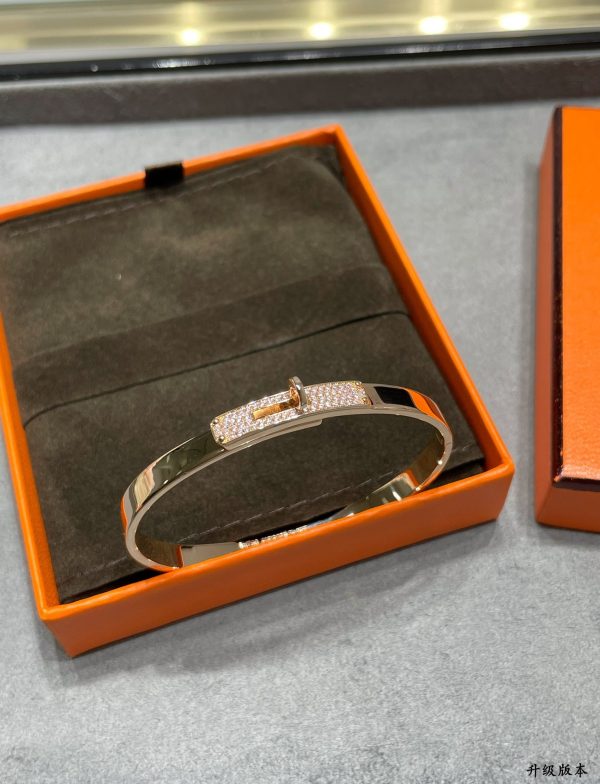 18K Kelly Small Model Diamond H Bracelet - 图片 5