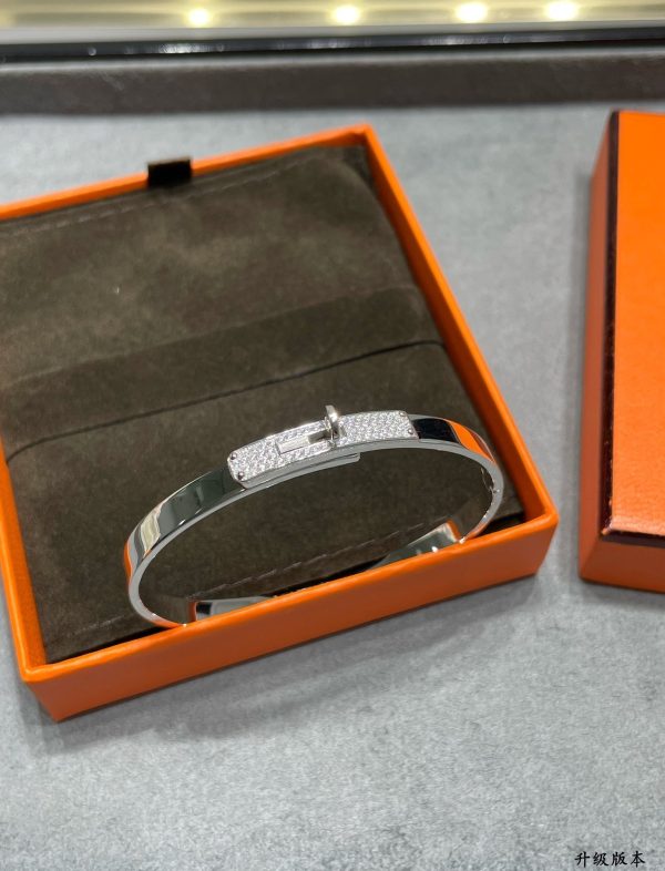 18K Kelly Small Model Diamond H Bracelet - 图片 6