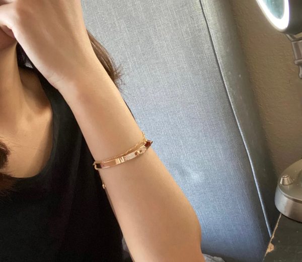 18K Kelly Small Model Diamond H Bracelet - 图片 6