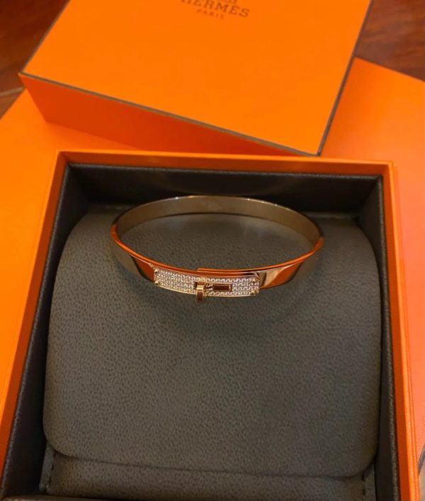 18K Kelly Small Model Diamond H Bracelet - 图片 2