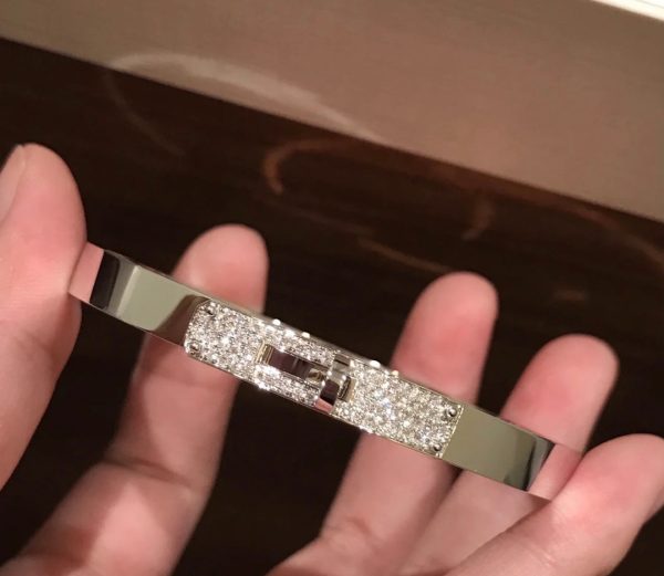 18K Kelly Small Model Diamond H Bracelet - 图片 2