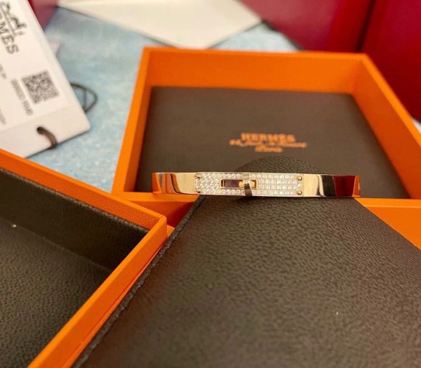 18K Kelly Small Model Diamond H Bracelet - 图片 7