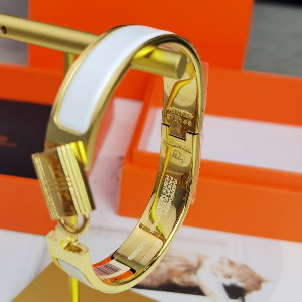 18K Clic Cadenas White H Bracelet - 图片 5