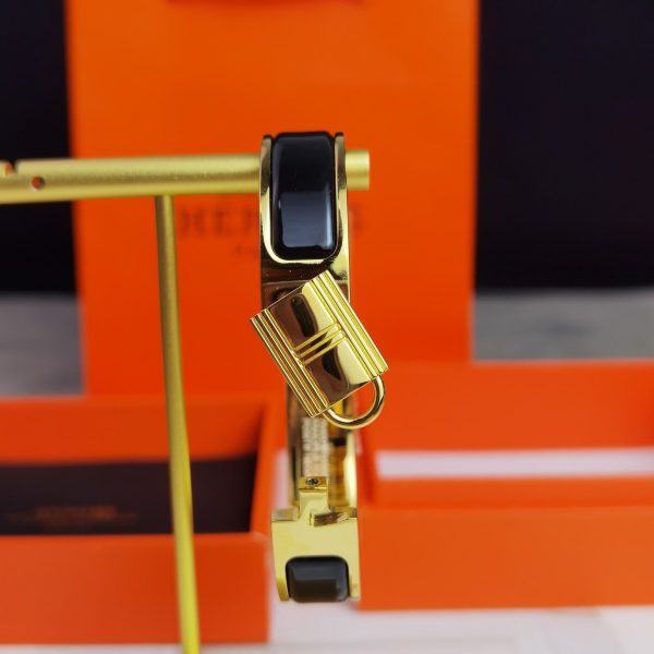 18K Clic Cadenas Black H Bracelet - 图片 5
