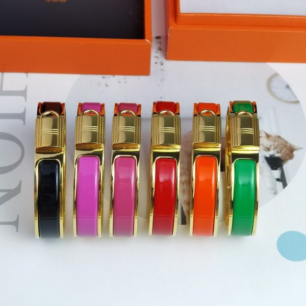 18K Clic Cadenas Black H Bracelet - 图片 4