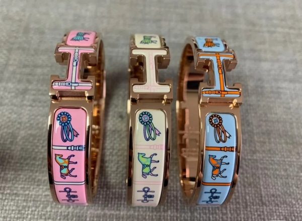 18K Clic H Couvertures Blue Bracelet - 图片 5