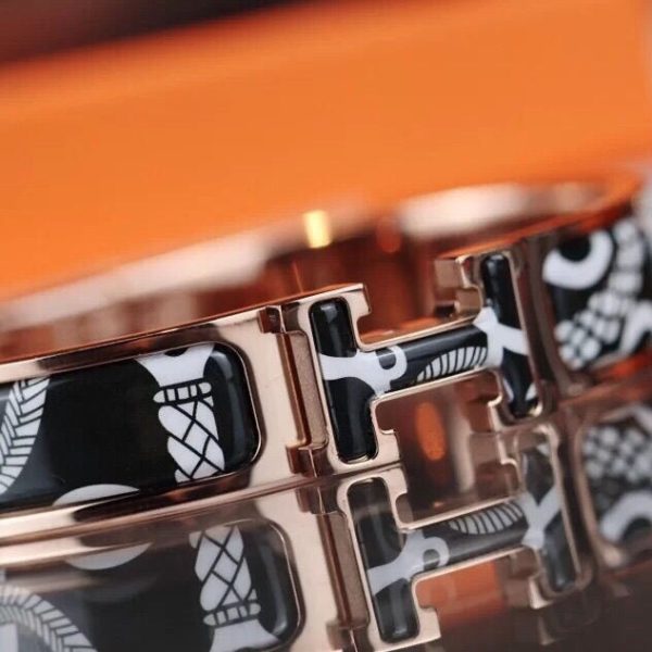18K Clic H Panoplie Equestre Black Bracelet - 图片 2