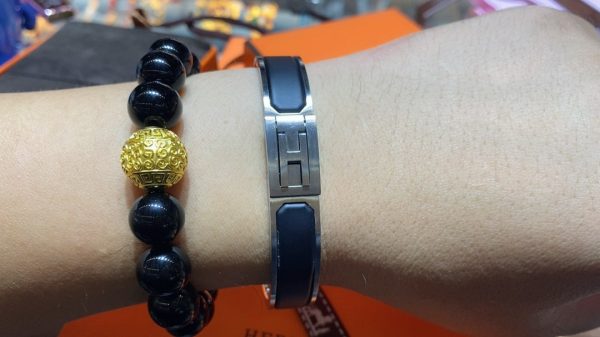18K Jet Black H Bracelet - 图片 8
