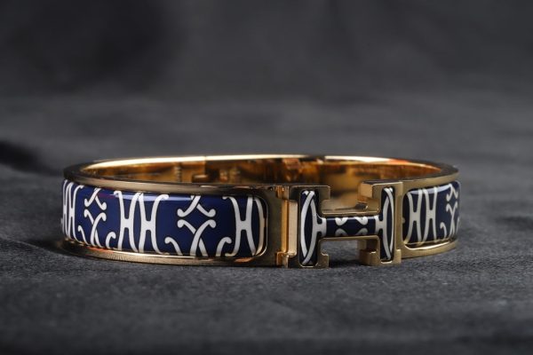 18K Clic H H Lift Black Bracelet - 图片 2