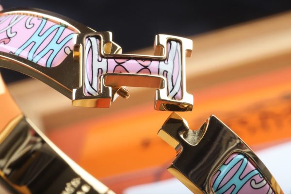 18K Clic H H Lift Pink Bracelet - 图片 5