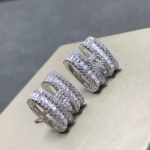 18K Pop H Diamonds Earrings - 图片 17