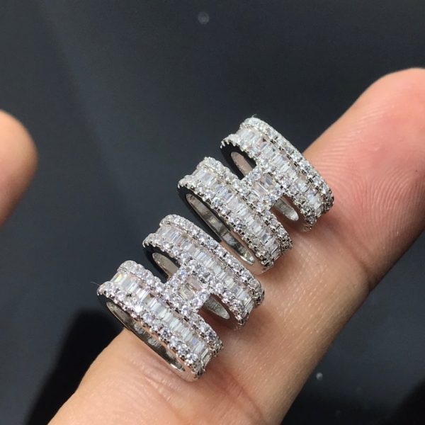 18K Pop H Diamonds Earrings - 图片 15