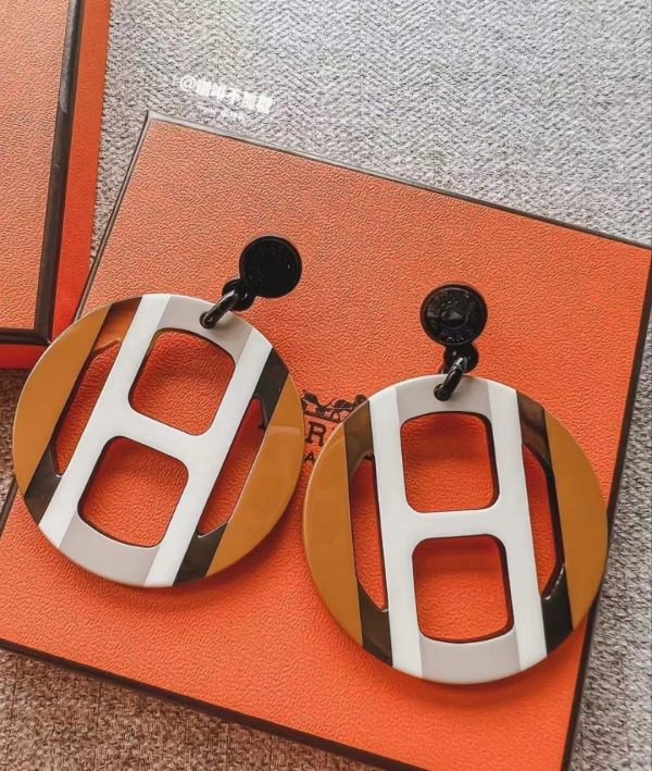 18K H Equipe Stud Earrings - 图片 2