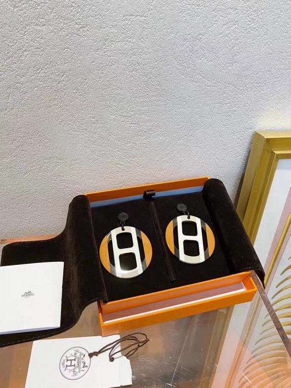 18K H Equipe Stud Earrings - 图片 6