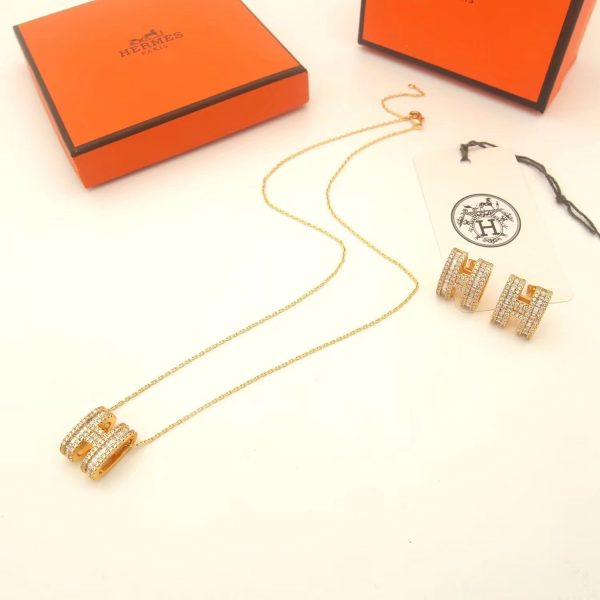 18K Pop H Diamonds Earrings - 图片 14