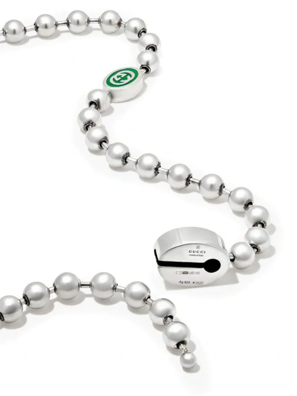 Double G Interlocking G Green Necklace - Image 3