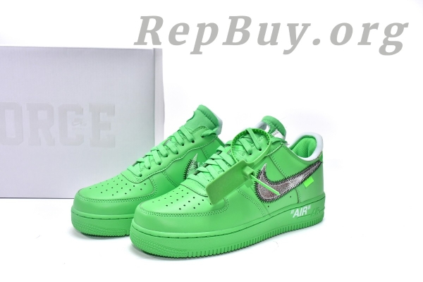 Top Version Nike Air Force 1 Low Off-White Light Green Spark DX1419-300 - 图片 3