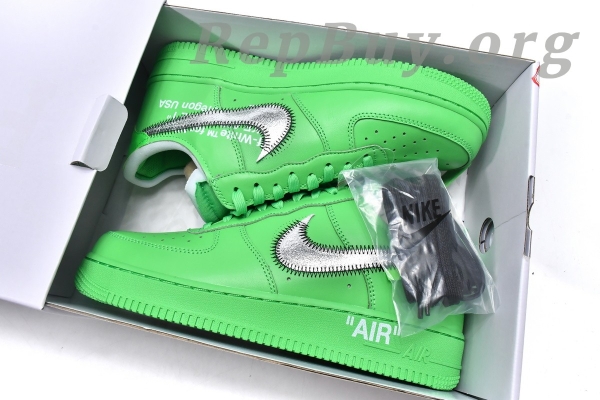 Top Version Nike Air Force 1 Low Off-White Light Green Spark DX1419-300 - 图片 2