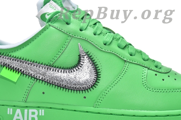 Top Version Nike Air Force 1 Low Off-White Light Green Spark DX1419-300 - 图片 10