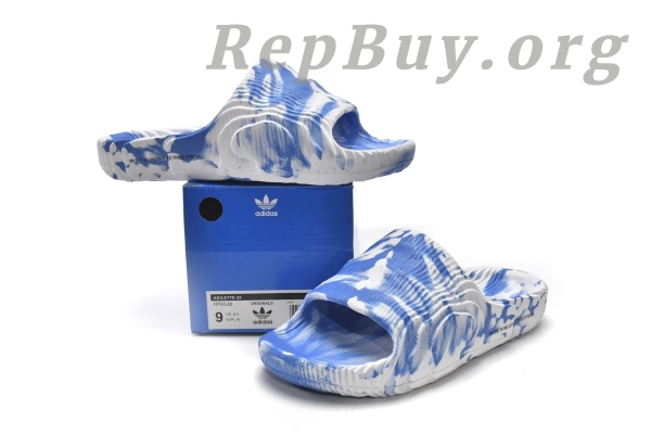 adidas originals Adilette 22 Slides Blue White HP6528 - 图片 4